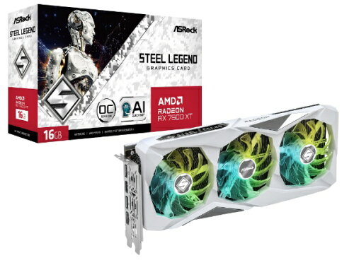 EAN 4710483944574 ASRock グラフィックボード Radeon RX 7600 XT Steel Legend 16GB OC パソコン・周辺機器 画像