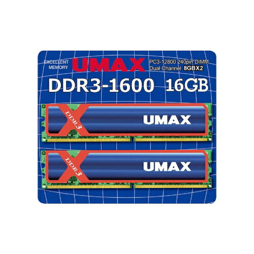 EAN 4710961755395 UMAX デスクトップ用メモリ UM-DDR3D-1600-16GBHS パソコン・周辺機器 画像