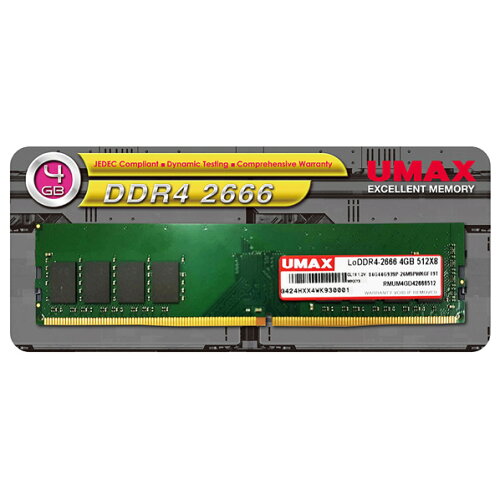 EAN 4710961755968 UMAX デスクトップ用メモリー UM-DDR4S-2666-4GB パソコン・周辺機器 画像