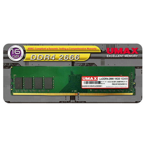 EAN 4710961755982 UMAX デスクトップ用メモリー UM-DDR4S-2666-16GB パソコン・周辺機器 画像