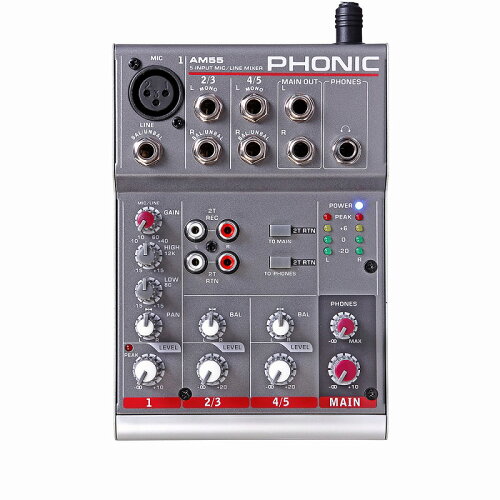 EAN 4711863642431 AM55 PHONIC フォニック コンパクトミキサー 1－Mic/Line 2－Stereo Compact Mixer AM55PHONIC 楽器・音響機器 画像