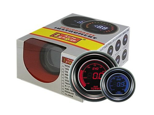 EAN 4716022429960 オートゲージ AUTOGAUGE EVO52ブースト計 LCDブルー/レッドディスプレー 52パイ AGEVOBO 車用品・バイク用品 画像