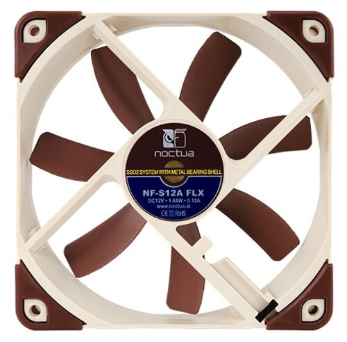 EAN 4716123314905 noctua nf-s12a flx  ファン 1200rpmdc12v/0.12a/1.44w パソコン・周辺機器 画像