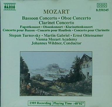 EAN 4891030503458 Mozart;Oboe Conc/Basoon/Cla / E. Elgar CD・DVD 画像