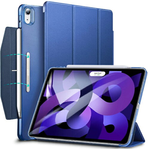 EAN 4894240122693 ESR iPad Air 第5/4世代 用Ascend三つ折りケース Ascend Trifold with Clasp Blue ESR104 スマートフォン・タブレット 画像