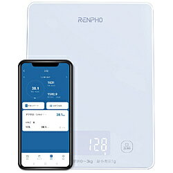 EAN 4897122204487 RT-003-W RENPHO スマートキッチンスケール ホワイト キッチン用品・食器・調理器具 画像