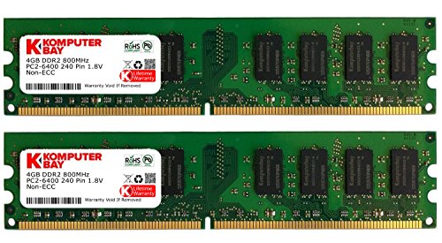 EAN 5052239011079 Komputerbay 8GBメモリ 4GBX2 DUAL デスクトップパソコン用 増設メモリ DDR2 PC2-6400 800MHz 240pin DIMM パソコン・周辺機器 画像