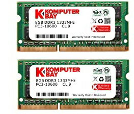 EAN 5052396655994 Komputerbay 16GB 1333MHz ノートPC用メモリ 204Pin SO-DIMM DDR3-1333 PC3-10600 8GB×2枚組 パソコン・周辺機器 画像