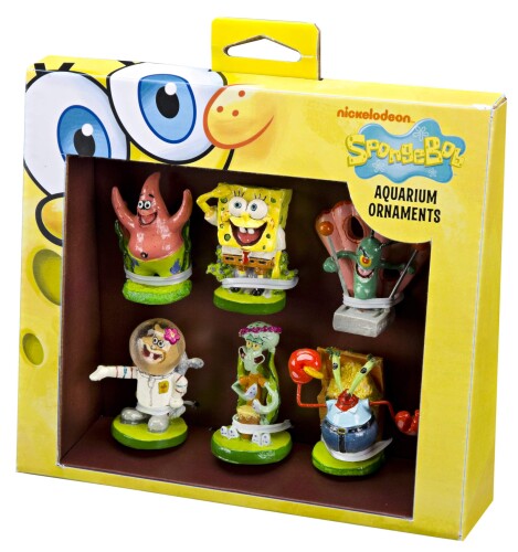 UPC 0030172080944 Penn Plax 6-Piece Spongebob Squarepants Mini Set ペット・ペットグッズ 画像