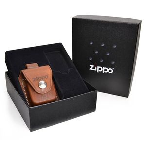 UPC 0041689210601 ZIPPO レザーポーチ LPLB ブラウン ホビー 画像