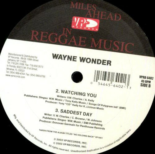 UPC 0054645640213 No Letting Go (Analog) / Wayne Wonder CD・DVD 画像