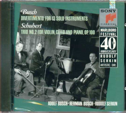 UPC 0074644808827 Busch: Divertimento for 13 Solo Instruments / Schubert: Trio No.2 CD・DVD 画像