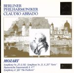 UPC 0074644838527 Symphonies 31 ＆ 25 Mozart ,Abbado ,BerlinPhilharmonic CD・DVD 画像