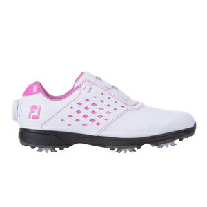 UPC 0084984650116 フットジョイ｜FootJoy 23.0cm レディース ゴルフシューズ ニューイーコンフォート ボア NEW e-comfort BOA 3E ホワイト×ピンク 98622W スポーツ・アウトドア 画像