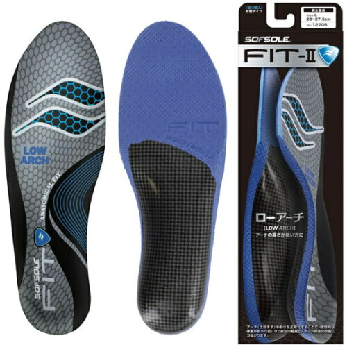 UPC 0096506127051 SOFSOLE 男女兼用 シューズインソール 取替タイプ FIT 2 ローアーチ Mサイズ 24.5-26cm 12705 靴 画像