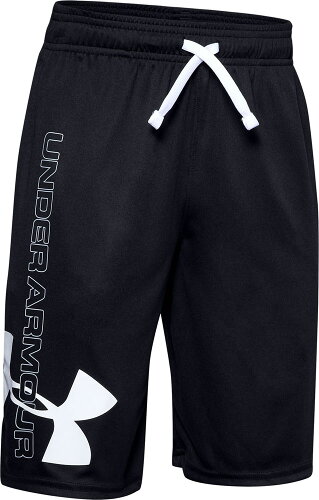 UPC 0193444693553 アンダーアーマー UNDER ARMOUR 子供用 トレーニングショートパンツUAプロトタイプ スーパーサイズ ショーツ UA Prototype Supersized Shorts YLGサイズ/Black×White 1351750 スポーツ・アウトドア 画像