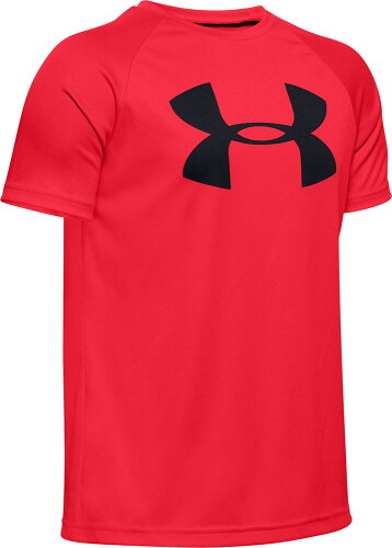 UPC 0193444761337 アンダーアーマー UNDER ARMOUR YLGサイズ ボーイズ トレーニングTシャツ UAテック ビッグロゴ ショートスリーブ レッド×ブラック 1351850 スポーツ・アウトドア 画像