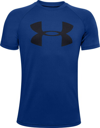 UPC 0193444761702 アンダーアーマー UNDER ARMOUR YLGサイズ ボーイズ トレーニングTシャツ UAテック ビッグロゴ ショートスリーブ ロイヤル×ブラック 1351850 スポーツ・アウトドア 画像