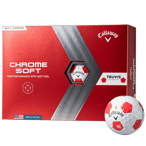 UPC 0194518555098 キャロウェイゴルフ Chrome Soft トゥルービス ボール CALLAWAY BL CG CHRM SFT 22 TRUVIS RED 12B PK JV スポーツ・アウトドア 画像