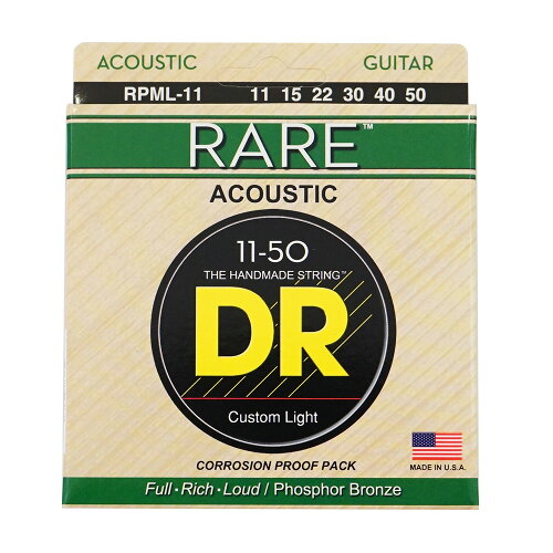 UPC 0600781000819 RPML-11 DR アコースティックギター弦 CUSTOM LIGHT .011-.050 RAREシリーズ Strings 楽器・音響機器 画像