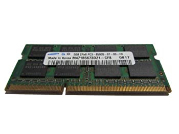 UPC 0609713841612 SAMSUNG PC3-8500S DDR3-1066 2GB SO-DIMM 204pin ノートパソコン用メモリ M471B5673DZ1-CF8 パソコン・周辺機器 画像