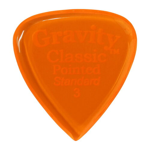 UPC 0644042584632 Gravity Guitar Picks Classic Pointed Standard GCPS3P/3.0 mm, Orange 楽器・音響機器 画像