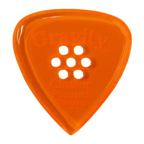 UPC 0644042584663 gravity guitar picks classic pointed -standard multi-hole- gcps3pm   orange ピック 楽器・音響機器 画像