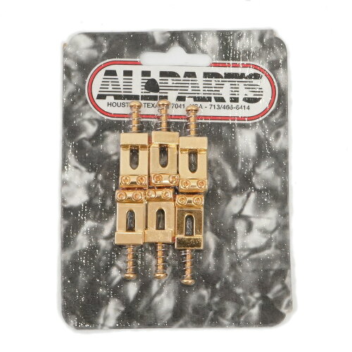 UPC 0645208003936 ALLPARTS BRIDGE 6037 Gold Bridge Saddles ブリッジサドル 楽器・音響機器 画像