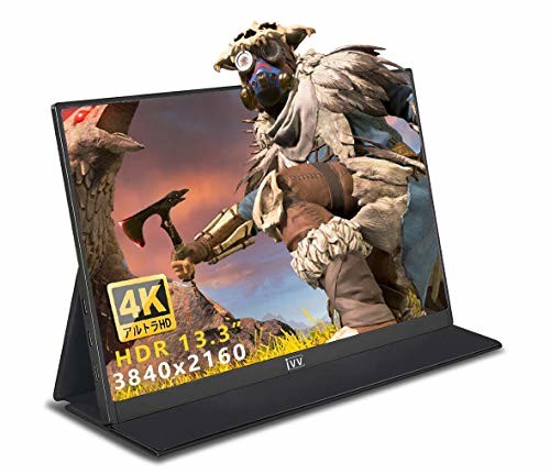 UPC 0658126747554 IVV 4Kモバイルディスプレイ13.3インチ スリーブケース付 パソコン・周辺機器 画像