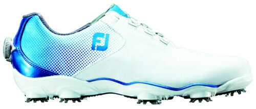 UPC 0739248856970 フットジョイ｜FootJoy 25.0cm/靴幅：3E メンズ ゴルフシューズ D.N.A. Boa White×Blue #53336 スポーツ・アウトドア 画像