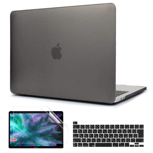 UPC 0745463324569 TwoL 2020 MacBook Pro 13インチ ハードケース+ 日本語キーボードカバー + 液晶保護フィルム つや消しグレー パソコン・周辺機器 画像