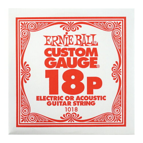 UPC 0749699110187 ERNiE BALL 1018P エレキギター/アコギ弦 018 プレーンスチール 楽器・音響機器 画像