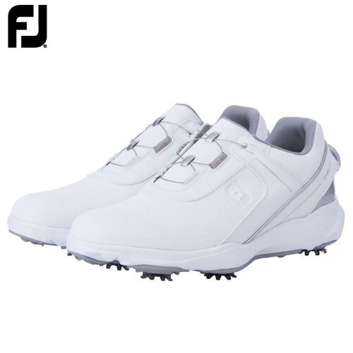 UPC 0808784053751 フットジョイ｜FootJoy 26.5cm メンズ ゴルフシューズ HYDROLITE ハイドロライト BOA 3E ホワイト×シルバー 50057W スポーツ・アウトドア 画像