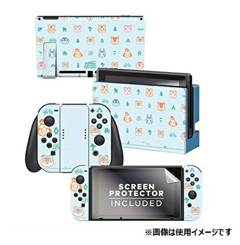 UPC 0810032802929 Controller Gear Nintendo SWITCH 本体＆コントローラー用 スキンシール あつまれどうぶつの森OUTDOOR PATTERN テレビゲーム 画像