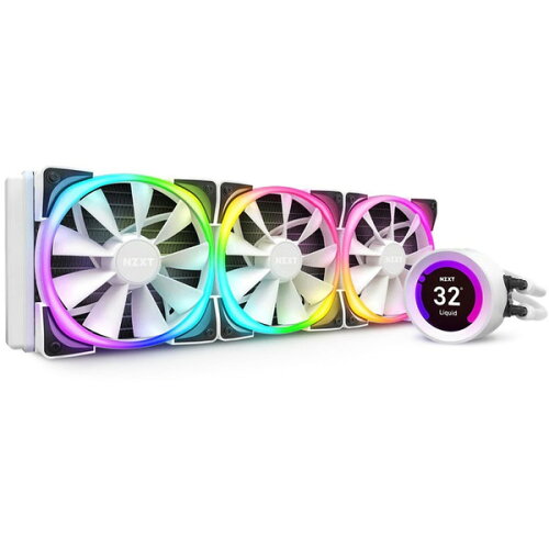 UPC 0815671016669 NZXT KRAKEN Z73 ホワイト 簡易水冷CPUクーラー 液晶モニタ搭載 RGB対応 360mm RL-KRZ73-RW FN1627 パソコン・周辺機器 画像