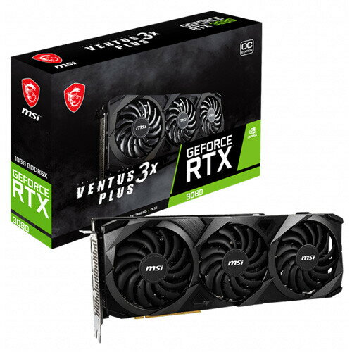 UPC 0824142266687 MSI グラフィックボード GEFORCE RTX 3080 VENTUS 3X PLUS 10G OC LHR パソコン・周辺機器 画像