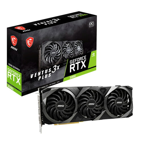 UPC 0824142278673 MSI グラフィックボード GEFORCE RTX 3080 VENTUS 3X PLUS 12G OC LHR パソコン・周辺機器 画像