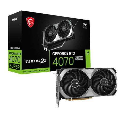 UPC 0824142346785 MSI グラフィックボード GeForce RTX 4070 SUPER 12G VENTUS 2X OC パソコン・周辺機器 画像