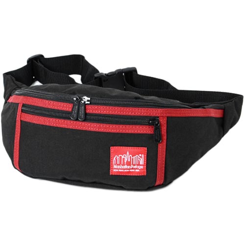 UPC 0843531021119 マンハッタンポーテージ Manhattan Portage 2tone Alleycat Waistbag ツートーン アレイキャット ウエストポーチ BLK/RED MP1101-2 メンズ レディース バッグ・小物・ブランド雑貨 画像