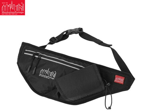 UPC 0843531077840 Manhattan Portage メンズ レディース ランニングポーチ グリーンウェイ ウエストバッグ リップストップ ナイロン Greenway Waist Bag Ripstop Nylon ブラック MP1123RN BLK スポーツ・アウトドア 画像