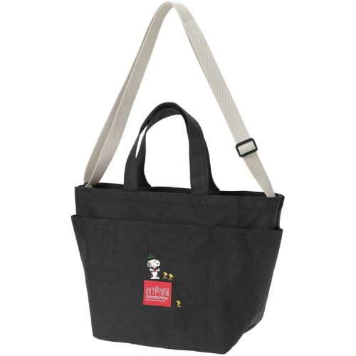 UPC 0843531080895 Manhattan Portage ホワイトストーン トートバッグ ピーナッツ FW2022 Whitestone Tote Bag PEANUTS ブラック MP1360PEANUTSFW22 バッグ・小物・ブランド雑貨 画像