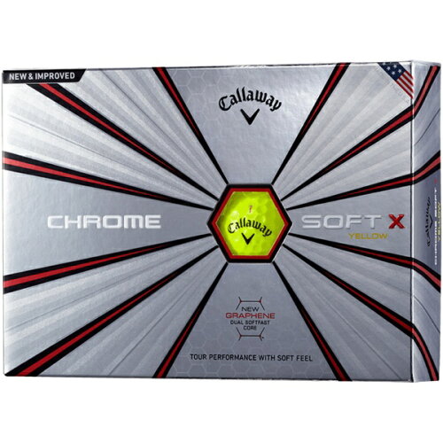 UPC 0884885993066 キャロウェイ｜Callaway ゴルフボール CHROME SOFT X イエロー 3球 1スリーブ X スポーツ・アウトドア 画像