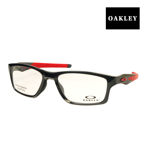 UPC 0888392231864 OAKLEY  メガネOAKLEYクロスリンクMNP OX8090-0355 55 ポリッシュドブラックインク/レッドライン バッグ・小物・ブランド雑貨 画像